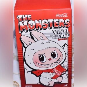 ❥❥NEW Authentic Pop Mart Coca-Cola Labubu Plush & Vinyl Face Pendant Figure ❥❥
